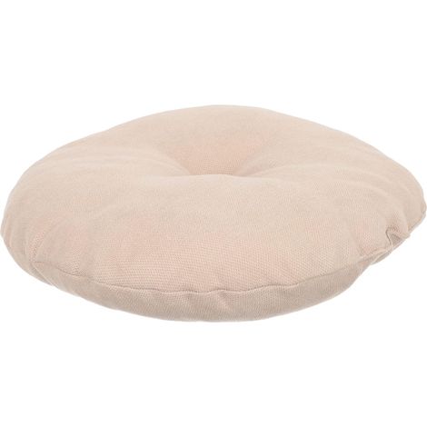 Coussin de Sol de Contemplation en Peluche Beige, Léger et Simple (1/5)