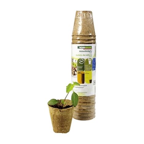 Windhager Anzuchttöpfe Ø 6 cm, 24 Stück Anzuchttöpfe