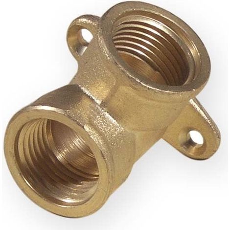 Codo metálico roscado con soporte de montaje GW/GW PVC-C 1/2"