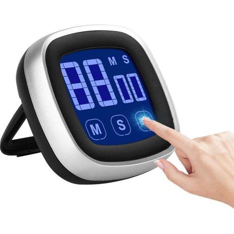 Ulisem Digital Kitchen Timer with Countdown Timer, Stopwatch, Magnetic Timer with Loud Alarm and Large Backlit LED Display (1/4)