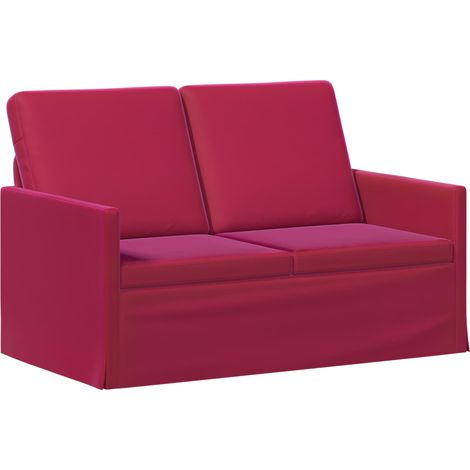 2 Seater Sofa Wine Red 130 x 81 x 82 cm Velvet vidaXL (1/5)