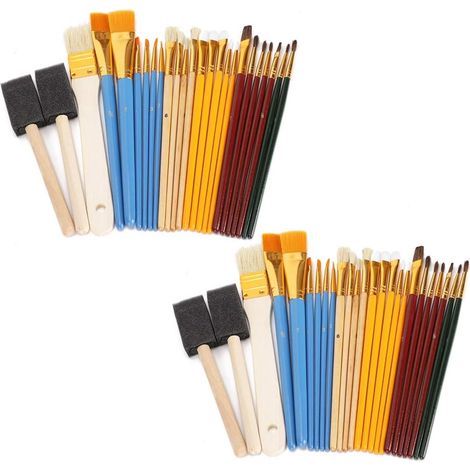 2 Ensembles de pinceaux à Peinture à l'huile, Outils de Peinture multifonctionnels pour étudiants Artistes Fournitures d'art, pour Acrylique, Huile, Aquarelle Gouache (1/5)