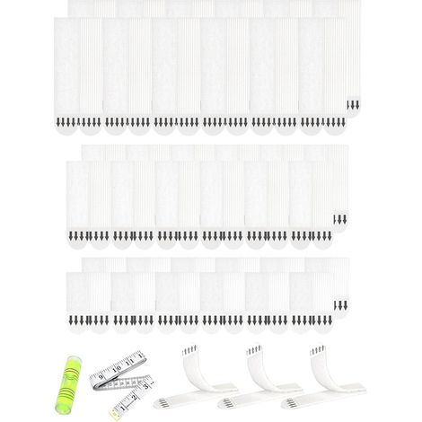 36 paires de bandes adhésives robustes pour accrocher des tableaux, bandes Velcro pour suspendre des tableaux (1/5)