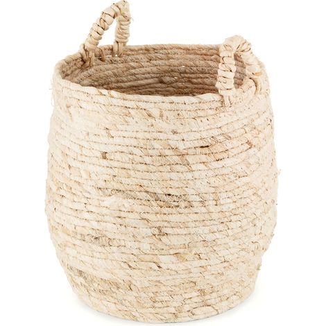 Panier de rangement naturel Lhassa - COMPACTOR - 30 x 0 x H.30 CM - Naturel (1/5)