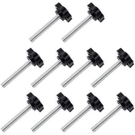 M6x30mm Vis de pouce, étoile en plastique moletées Bouton de serrage à vis Thumbscrew(20pcs) (1/5)