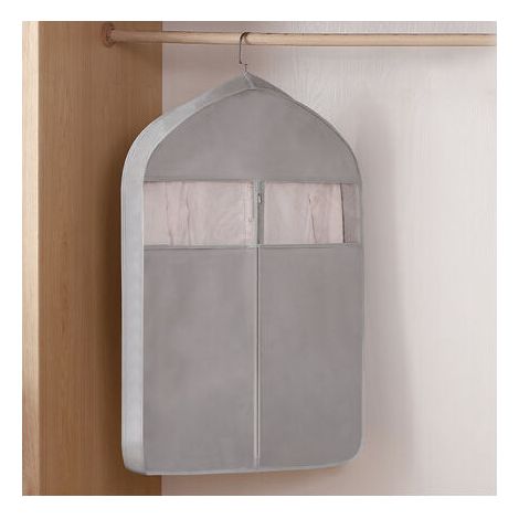 3pcs Housse vetements à suspendre Housses de Vêtement Anti Poussière Etanche Mite Humidité Housse Vetement Semi Transparente pour Chemise Costumes(gris, grand) (1/5)