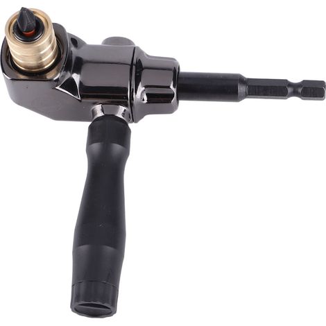 Adaptateur pour perceuse sans fil, poignée à angle droit, mandrin à serrage manuel à 3 mors (1/4)
