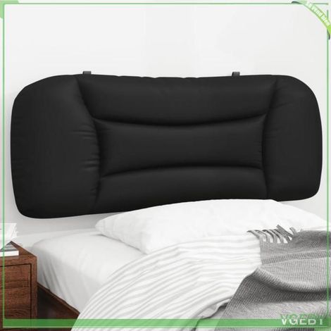 Coussin de tête de lit Hvar 100 cm simili cuir noir - 110 x 15 x 48 cm (1/5)