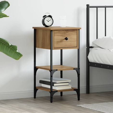 Nachttisch mit Schubladen Braun 33,5 x 36 x 70 cm Holzwerkstoff