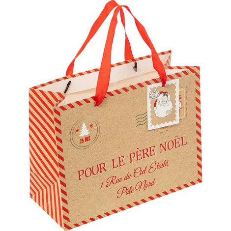 Sacchetto regalo stampato piccolo caro babbo natale - Feeric lights & christmas