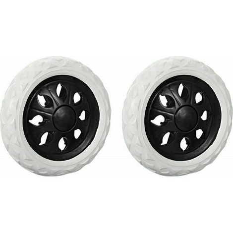 UlisemLot de 2 Roulettes de Rechange pour Chariot de Courses - Noir
