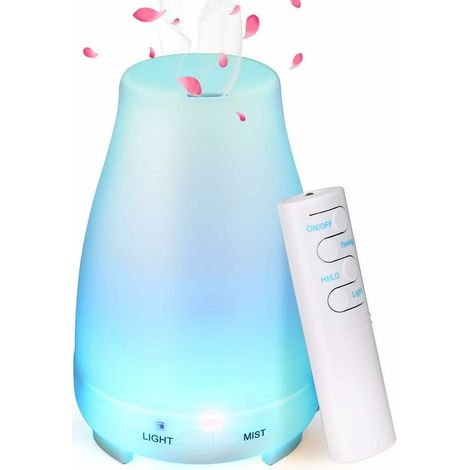 VURAHOME - Diffuseur D'Huile Essentielle 150Ml, Humidificateur D'Air Ultrasonique Brume Arôme Parfum Electrique Avec Télécommande 7 Couleurs Changeantes Arrêt Automatique (1/5)