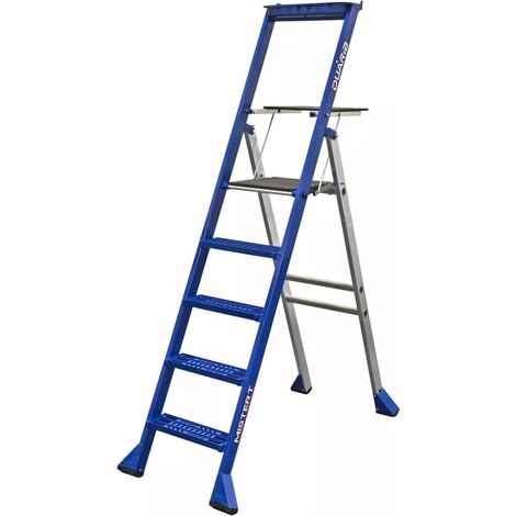 Escabeau grande plateforme 5 marches - Hauteur de travail max. 3.10m - 649205