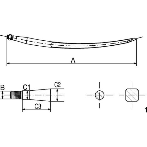 Dientes cargad. frontal 980 mm SHW FT27 (1/2)
