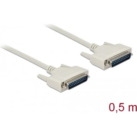 Delock Cable serie D-Sub 25 macho a macho 0,5 m