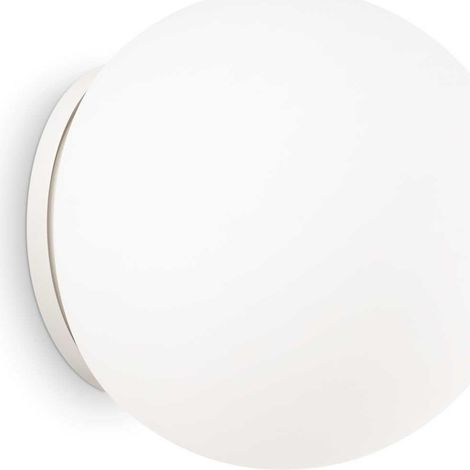 Ideal Lux Mapa Bianco - Plafonnier globe moyen à 1 lumière, blanc, E27
