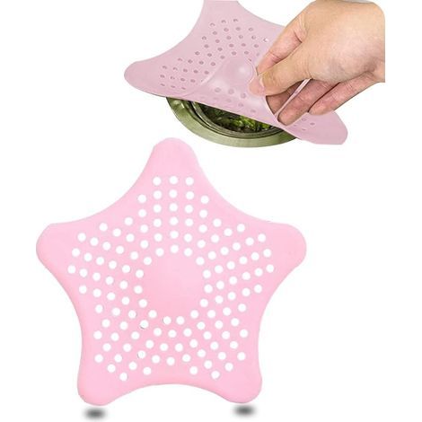 Silikon-Abflusssieb, Haarfänger für Abflüsse, Duschhaarfilter, Küchenspülenfilter mit Saugnapf, Badewannen-Abflusssieb, für Küche und Bad