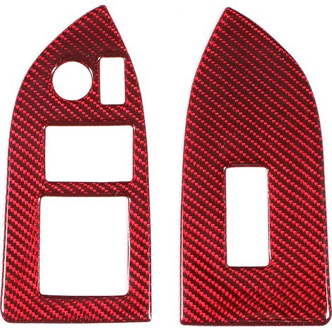 2 pièces garniture de panneau lève-vitre en fibre de carbone rouge pour Subaru BRZ (1/5)