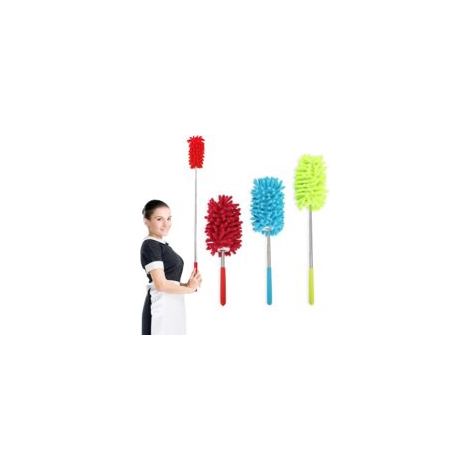 Set di 3 panni in microfibra estensibili, 74 cm, con manico telescopico per la pulizia di auto, computer e TV. Lavabili e assorbenti. - Crezuo (1/5)