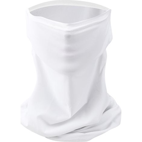 Masque de protection solaire rafraîchissant pour cyclisme - Cache-cou en soie glacée avec crochet d'oreille pour vélo et VAE (blanc) (1/5)