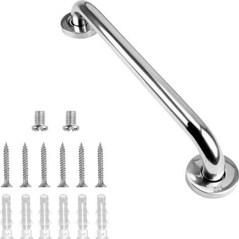 Barre D'appui - Acier Inoxydable 304 - Diamètre 32 mm Longueur 400 mm - Finition Poli Brillant - Pour Salle De Bain Douche Baignoire - 1 Pièce