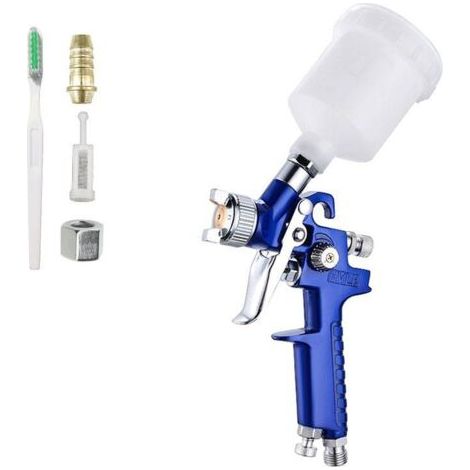 Pistolet à peinture HVLP 100 ml, buse en cuivre de 2,0 mm avec régulateur de pression d'air pour la pulvérisation de revêtement de surface de clôture de meubles de véhicule
