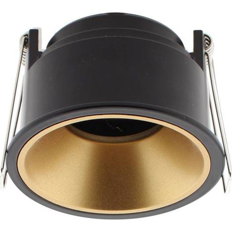 Downlight Led MOS UGR17 Round, 7W, negro/dorado, Blanco cálido (1/4)