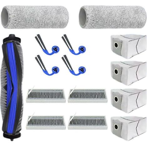 15 pièces détachées pour aspirateur Ecovacs Deebot X9 Pro Omni/X9 Pro : brosse principale, filtre HEPA, lingette et sac à poussière. (1/5)