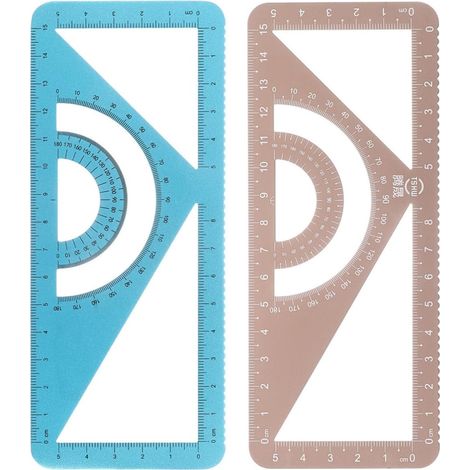 Règle à dessin multifonctionnelle légère en aluminium UKCOCO, lot (1/5)