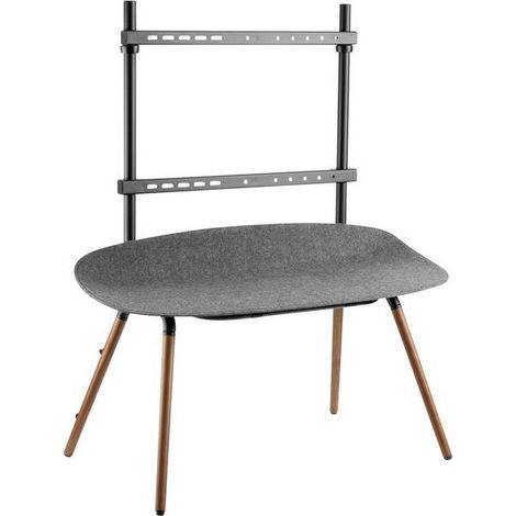 Supporto da pavimento per tv Easel studio con ripiano per schermi piatti 55" - 70" (140 - 178 cm), carico fino a 40 kg, colore: nero / noce scuro