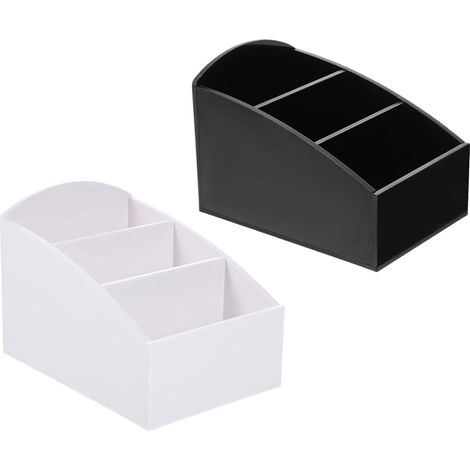 Set aus zwei hochwertigen, zertifizierten Acryl-Teebeutelhaltern, Kaffee- und Zuckerbeutelorganisatoren für die Heimdekoration – weiß und schwarz