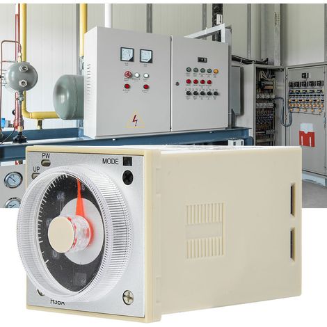 Multifunktionales Zeitrelais mit hoher Genauigkeit, 8-polig, 1,2 s – 300 h, 220 V AC/24 V DC/220 V AC (1/5)