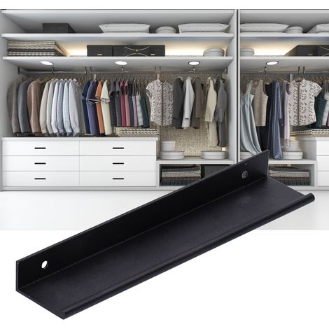 Tirador de cajón de aleación de aluminio negro, 160 mm, para armarios y cocinas – 1 tirador + 2 tornillos (1/5)
