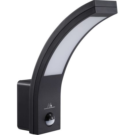 MACLEAN MCE244 B LAMPE LED AVEC DÉTECTEUR DE MOUVEMENT PIR NOIR 10W IP54 750LM BLANC (4000K) (1/5)