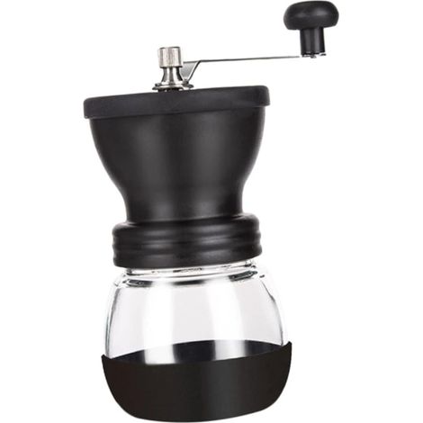 Moulin à café manuel, en acier inoxydable et en verre, pour expresso, cafetière à piston et café filtre, pour une utilisation à la maison et en voyage.-AquaForge (1/5)