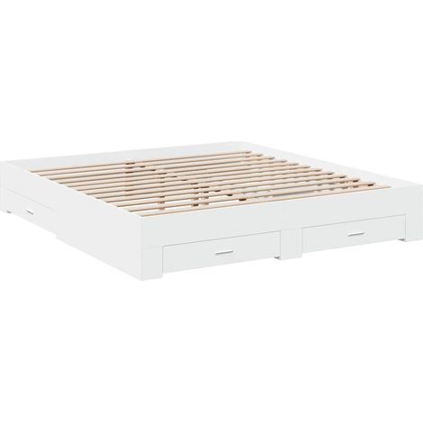 Estructura cama con cajones madera ingeniería blanca 180x200 cm vidaXL