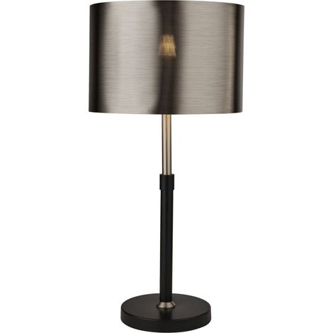 Lampe Touch 1x60W E27 Noir Argent Chrome Noir (1/3)