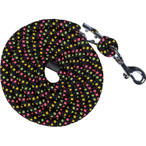 180cm, nero: Longhina in nylon con moschettone semplice modello NeonFlash