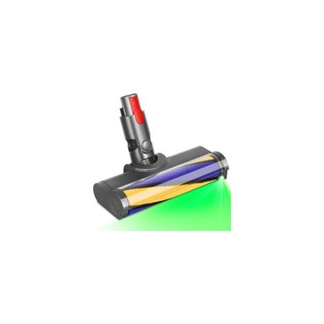 Spazzola a rullo per aspirapolvere Dyson V10 V11 V15 V7 V8 – Luci a LED – Pulizia pavimenti duri – ABS e nylon morbido