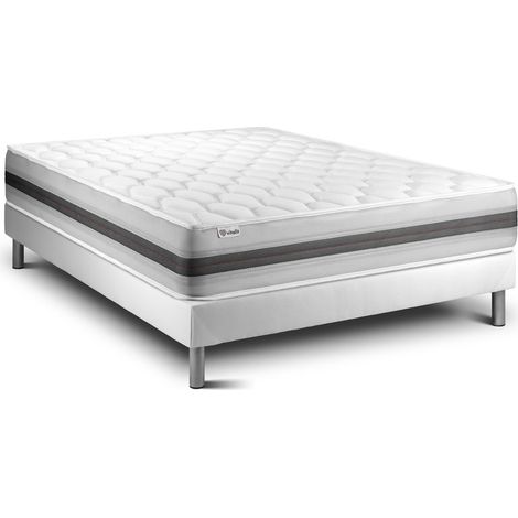 Matratzenset VITAL SPRING RECOVER 180 x 200 cm Bettrahmen Kit weiß
