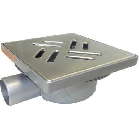 Chiusino regolabile con scarico laterale : Dimensione - cm 15x15 regol. c/griglia acciaio Ø40 (1/2)