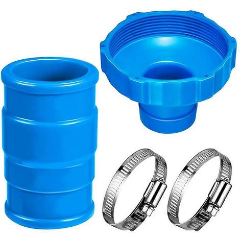 Adaptateur de tuyau d'aspirateur de piscine, connecteur de rechange avec base bleue pour adaptateur de piscine Intex 11238, pièces de rechange pour raccords d'entrée de piscine (1/5)