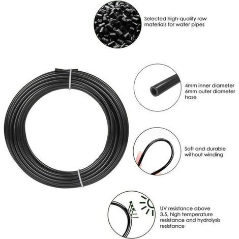 Brumisateur - 9 m - 11 buses - Adaptateur laiton 3/4 pouce - Pour terrasse jardin serre trampoline parc aquatique - Lot de 1 (1/5)