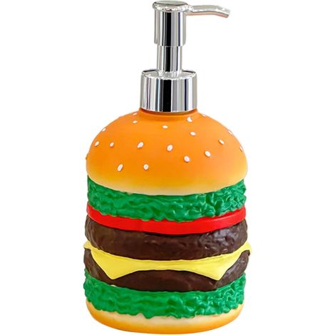 Distributeur De Savon Conteneur De Lavage De Vaisselle Hamburger Distributeur Liquide à Mains Rechargeable - pour Commercial Comptoir Salle De Bain Douche Évier De Cuisine Shampooing (1/5)