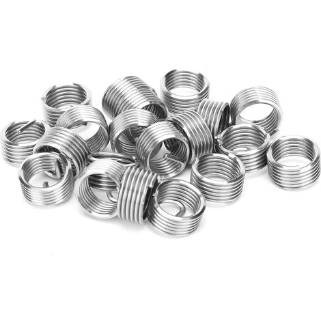20 Inserts Filetés M12 x 1.51D en Acier Inoxydable - Douilles de Réparation de Filetage