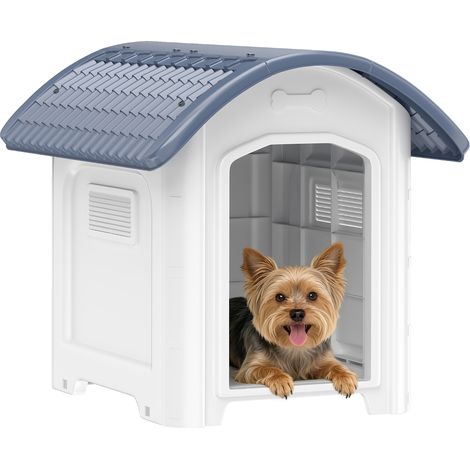 PawHut Plastic Outdoor Dog Kennel with Removable Floor, Waterproof Roof