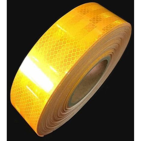 Ruban Réfléchissant - PVC - 5 cm x 10 m - Motif Nid D Abeille - Pour Véhicules Et Signalisation (1/4)