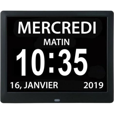 Horloge calendrier numérique One Piece 7 pouces avec date et heure, horloge Alzheimer pour parents,