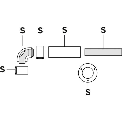 Vaillant LAS-Anschlussset PPs 80/125 303208