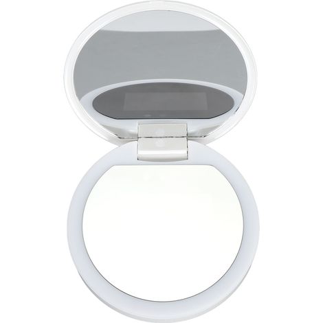 Miroir UV intelligent portable avec éclairage LED, idéal pour les voyages. Miroir de maquillage et de protection solaire intégré, parfait pour les voyages. (1/5)